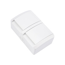 Изображение товара KRANZ Блок горизонтальный 2 розетки INDUSTRIAL IP54 с заземлением, о/у, белый