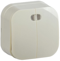 Изображение товара IEK GLORY ВС20-2-1-ХК Выключ. 2-кл. инд. о/у 10А GLORY крем.