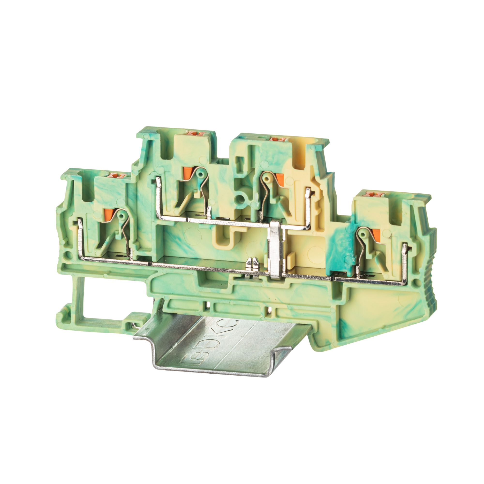 Изображение товара DKC Nuputuk Клемма заземления двухуровневая, зажим push-in, 4 точки подключения, 4 кв.мм