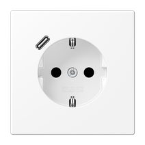 Изображение товара JUNG LS 990 Белый матовый Розетка с USB-зарядным устройством, тип С, SCHUKO