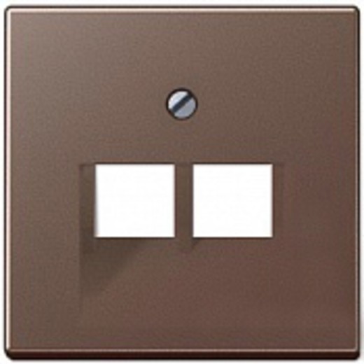 Изображение товара JUNG A 500 Мокка Накладка 2-ой наклонной ТЛФ/комп розетки
