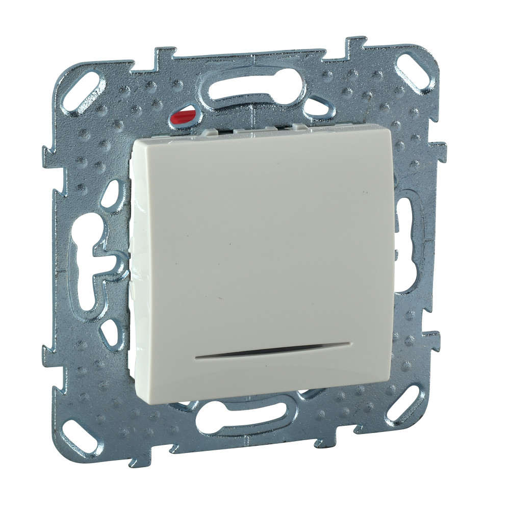 Изображение товара Schneider Unica выключатель 1-клавишный с подсветкой бежевый Изображение товара Schneider Unica выключатель 1-клавишный с подсветкой бежевый