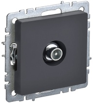 Изображение товара IEK BRITE BASE Графит Розетка TV прох. РТВ10-0-БрГ