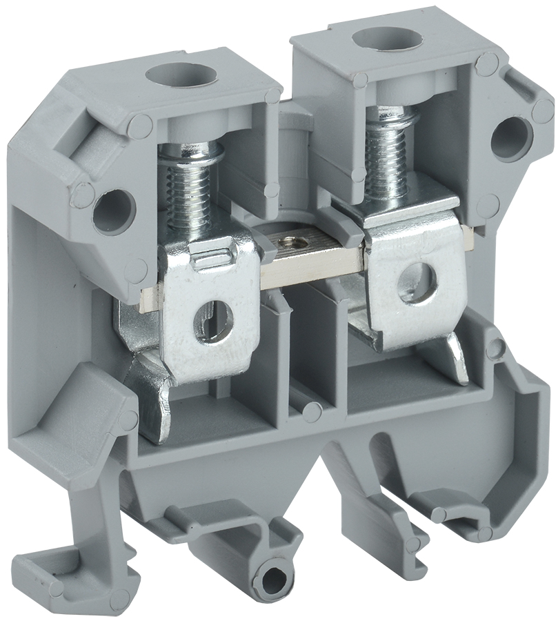Изображение товара IEK КВИ-16мм2, винтовая клемма на DIN-рейку, серый