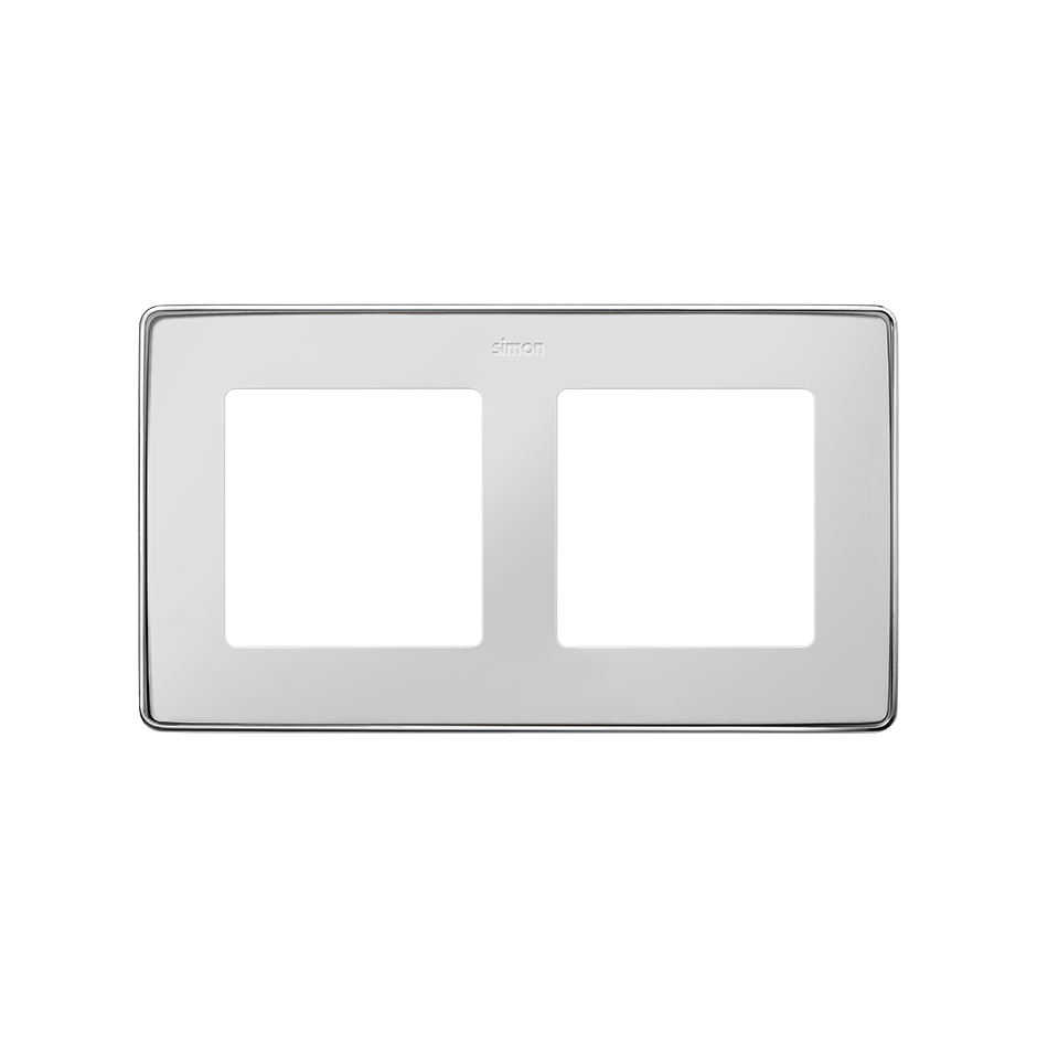Изображение товара Simon 82 Detail Белый,основание хром Рамка 2-ая