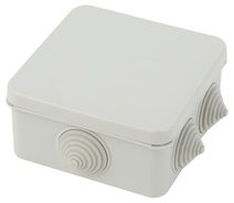 Изображение товара ЭРА Распаячная коробка KORz-100-100-50-6gv открытой установки серая 100х100х50мм 6 вставленных гермовводов IP55