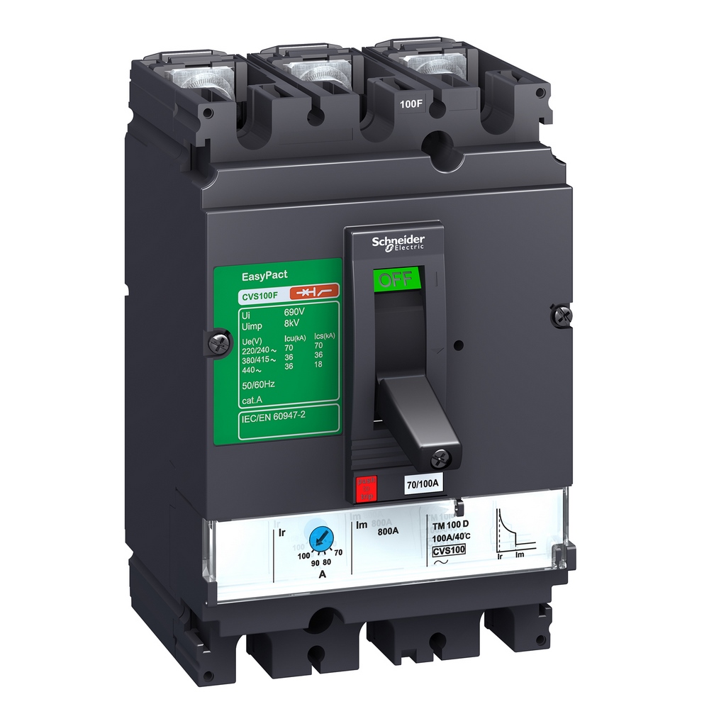 Изображение товара Schneider Electric EasyPact CVS 250B Автоматический выключатель 25kA 3P 200A