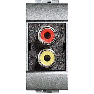 Изображение товара BT LL Алюминий Разъём RCA под 2 штеккера тюльпан модульный