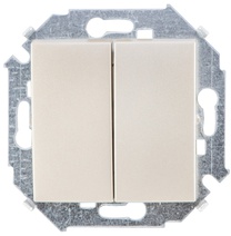 Изображение товара Simon 15 Шампань Переключатель 2-клавишный, 16А, 250В, винт.зажим