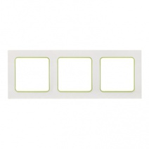 Изображение товара EKF PROxima Стокгольм Белый Линия зеленая Рамка 3-ая.