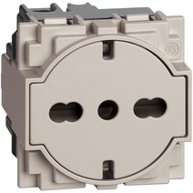 Изображение товара BT Living now Песочный Механизм Розетка нем/итал стандарта с плоской лицевой панелью 10/16А 2 мод.