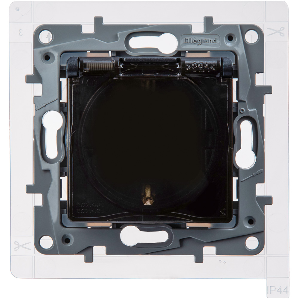 Изображение товара Legrand Etika Антрацит Розетка 2К+З IP44.