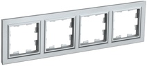 Изображение товара IEK BRITE BASE Алюминий Рамка 4-м РУ-4-БрА