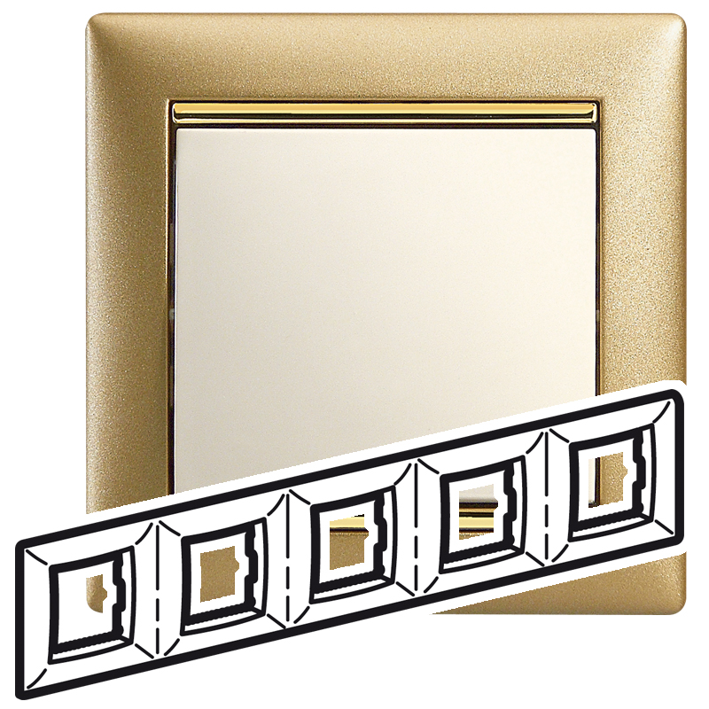 Изображение товара Legrand Valena Матовое Золото Рамка 5-ая гориз.