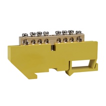 Изображение товара КЭАЗ Шина нулевая с изолятором OptiKit BB-D-PE-DIN-8-6х9-желтый.