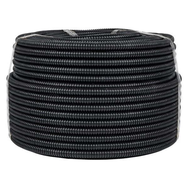 Изображение товара EKF PROxima Труба гофр. ПНД Plast с зондом d16мм (100м.) черная.