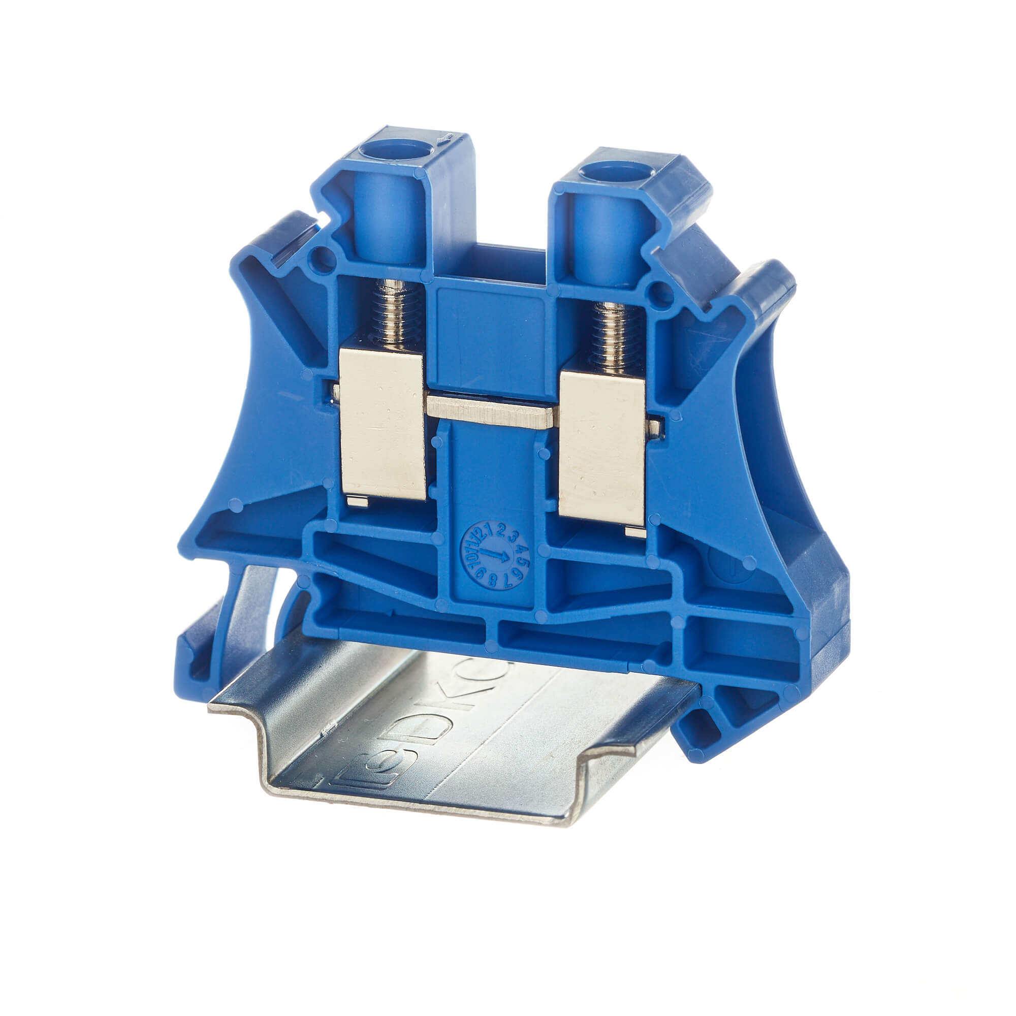 Изображение товара DKC Nuputuk Клемма проходная, винтовой зажим, 2 точки подключения, 10 кв.мм, синяя