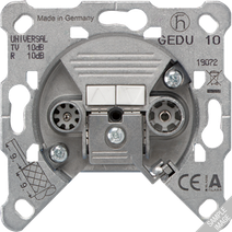 Изображение товара JUNG Мех Розетка TV-FM проходная(TV до 2400 МГц, FM 87.5-139 МГц)