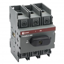 Изображение товара EKF PROxima TwinBlock Рубильник 80A 3P c рукояткой управления для прямой установки.