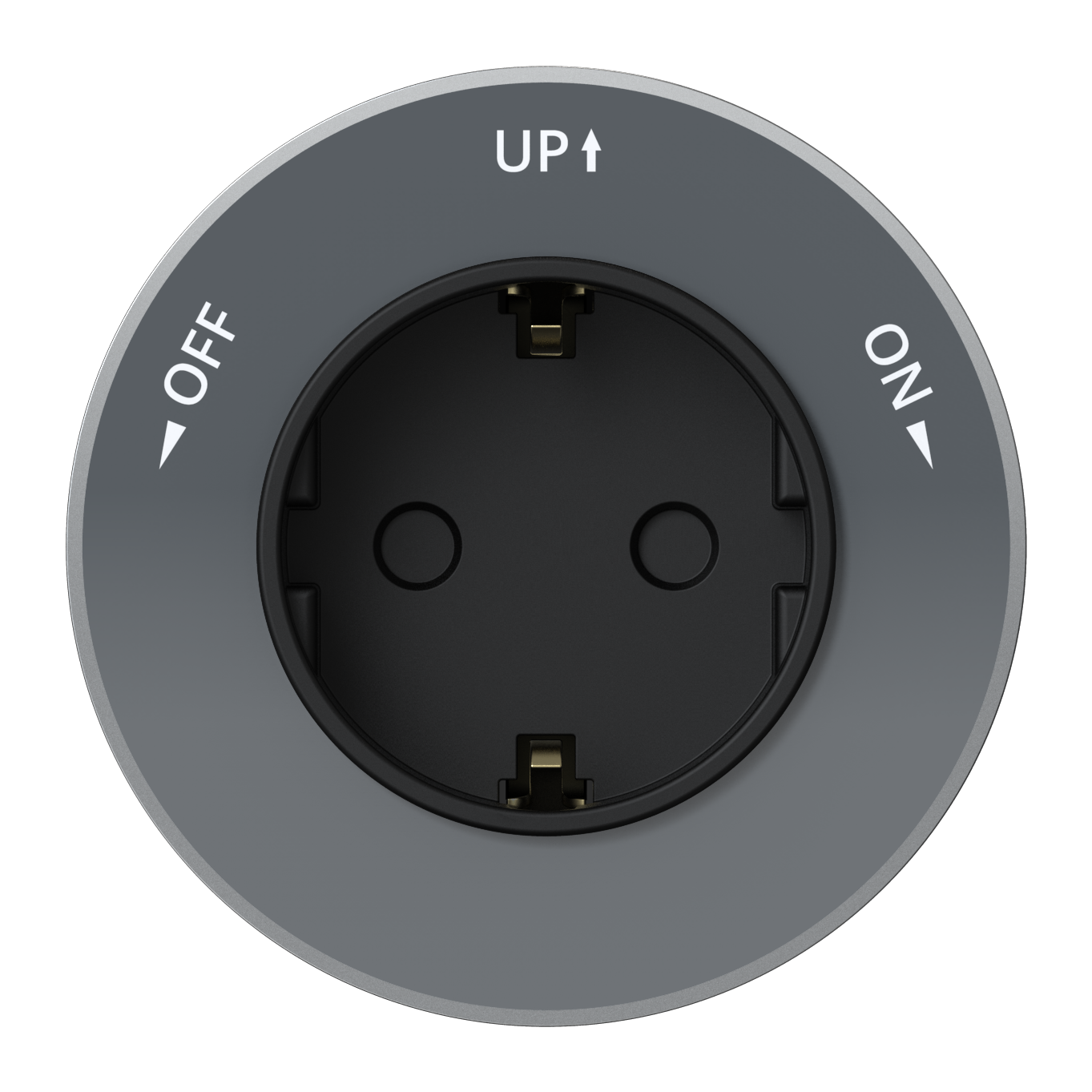 Изображение товара Systeme Electric MultiTrack Графит Розетка 2К+З круглая 16А/250В