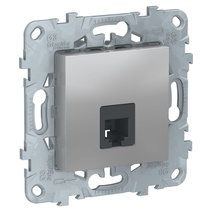 Изображение товара Schneider Electric Unica New Алюминий Розетка телефонная, RJ11, одиночная 4 контакта