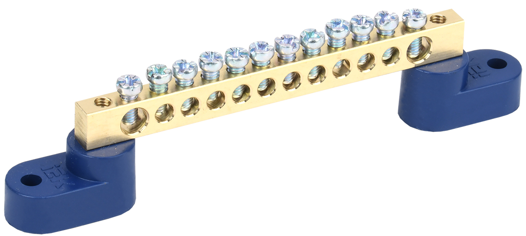 Изображение товара IEK ШНИ 6х9 12 У2 С шина ноль на уголовой изолятор латунь