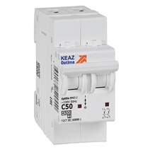Изображение товара КЭАЗ OptiDin BM63 Автоматический выключатель 2P 50А C 4,5кА AC (BM63-2C50-4,5-УХЛ3).