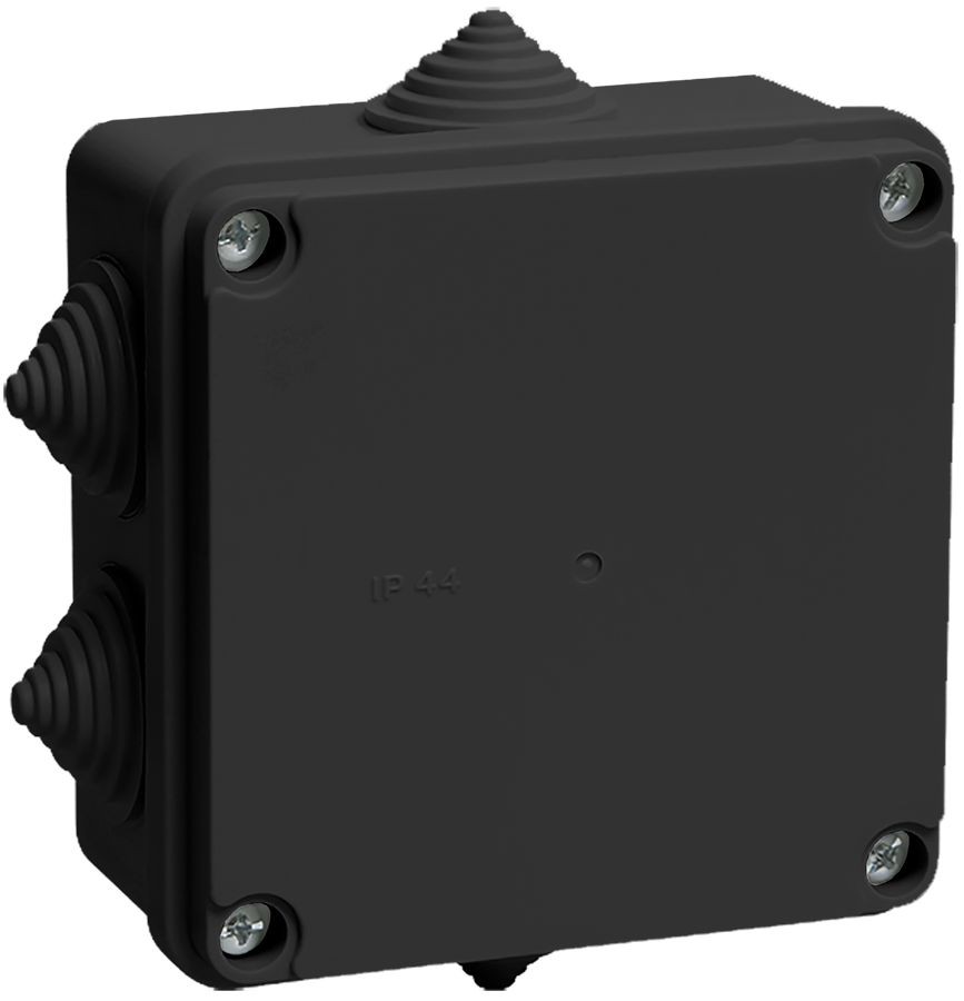 Изображение товара IEK Коробка расп. КМ41234 100х100х50мм IP55 6 вв. черная