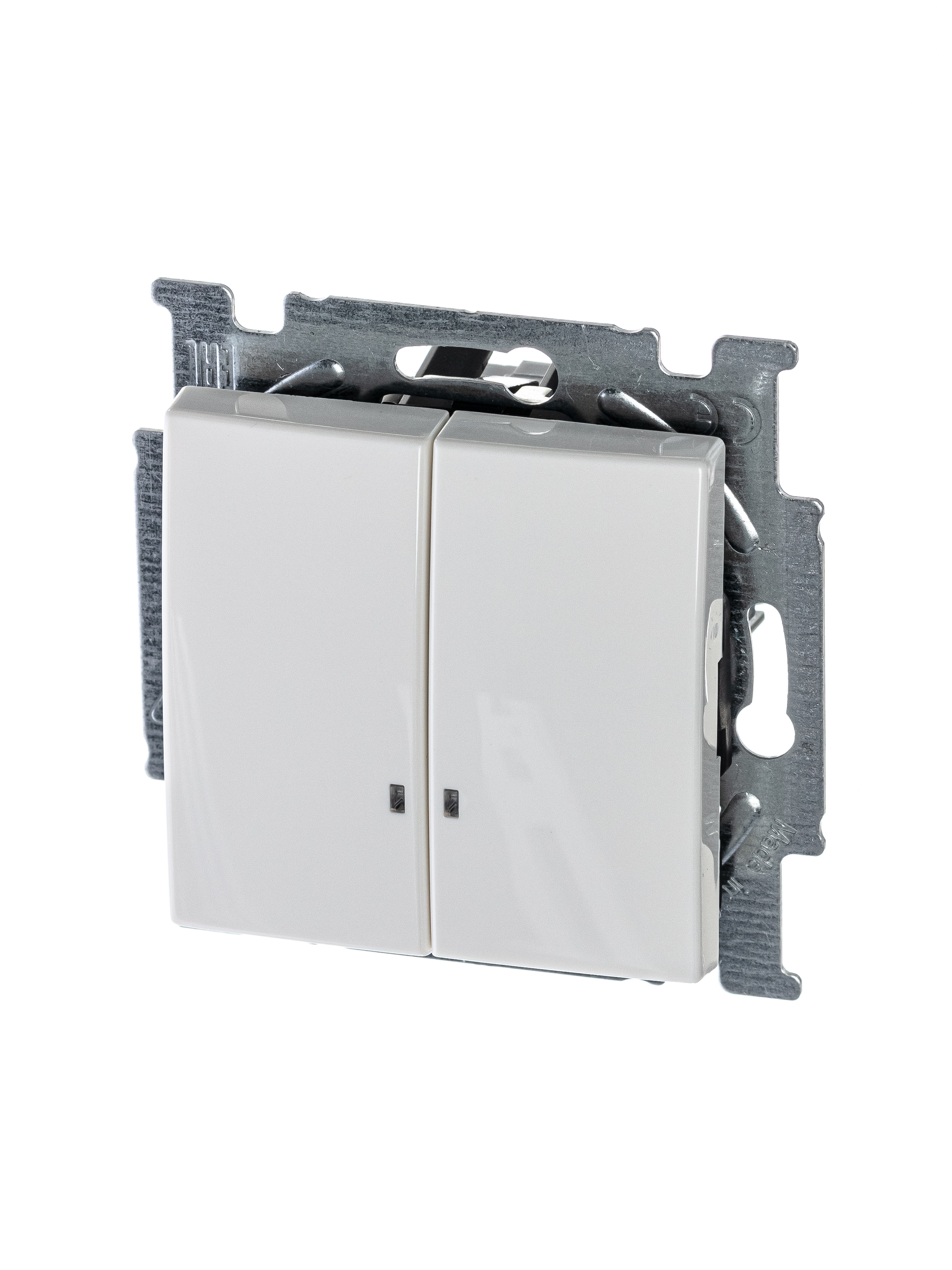 Изображение товара ABB BJB Basic 55 Бел Выключатель 2-клавишный с подсветкой