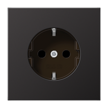 Изображение товара JUNG LS 990 Dark Розетка с/з безвинт. зажим