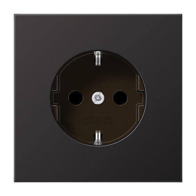 Изображение товара JUNG LS 990 Dark Розетка с безвинтовым зажимом 250В 16А алюминий матовый