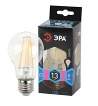 Изображение товара ЭРА Лампа светодиодная F-LED A60-13W-840-E27 13Вт филамент груша нейтральный белый свет E27