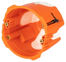 Изображение товара ЭРА Коробка установочная KUU-71-65-unibox двухкомпонентная универсальная оранжевая 71х65мм UniBox саморезы IP30