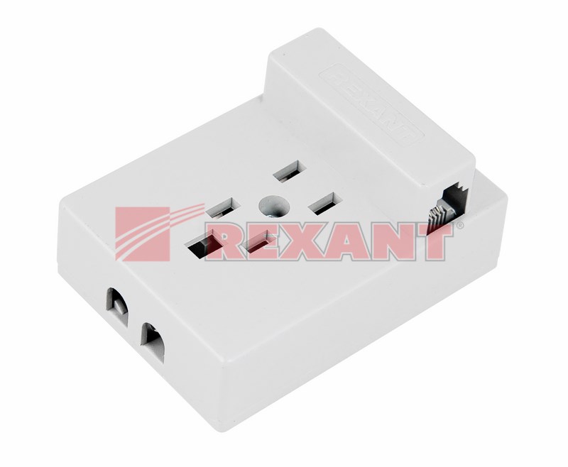 Изображение товара REXANT Универсальная телефонная розетка, белая.