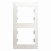 Изображение товара Systeme Electric Glossa Перламутр Рамка 2-ая, вертикальная