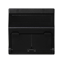 Изображение товара Simon Connect Графит Плата наклонная с крышками на 2 модуля MD (RJ45, оптоволокно), 45х45мм