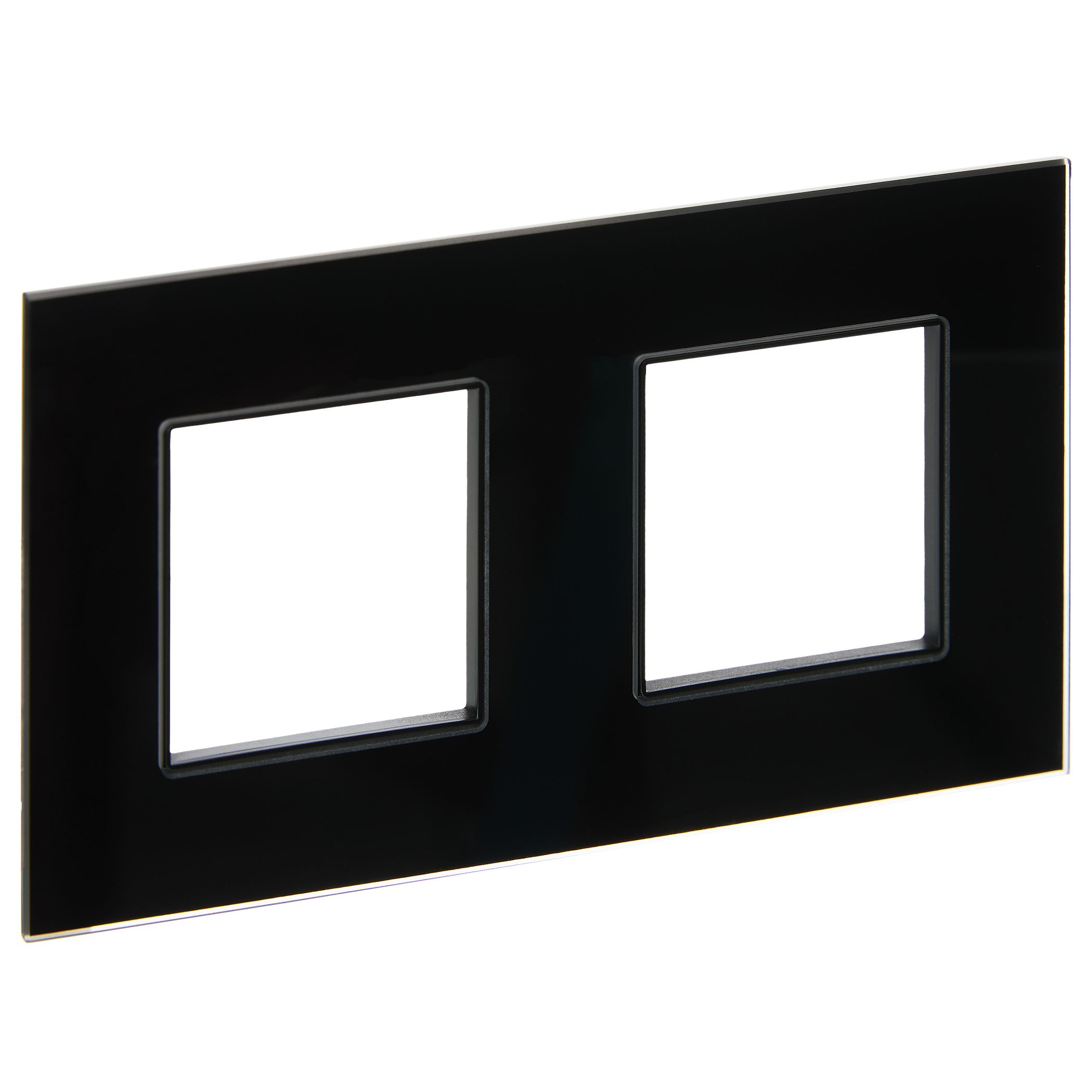 Изображение товара Рамка из стекла IEK SKANDY SK-F22Bl (2 поста) Черный