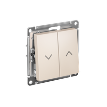 Изображение товара Systeme Electric AtlasDesign Бежевый Выключатель 2-клавишный жалюзи, 10А, механизм