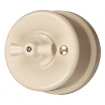 Изображение товара BIRONI Лизетта Керамика Песочное золото Выключатель 1 кл