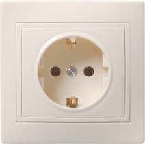 Изображение товара GENERICA KVARTA РС10-3-ККм Розетка одноместная с з/к без защ.штор. 16A (кремовый)