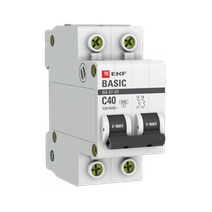 Изображение товара EKF Basic ВА 47-29 Автоматический выключатель  (С) 2P  40А 4,5кА.