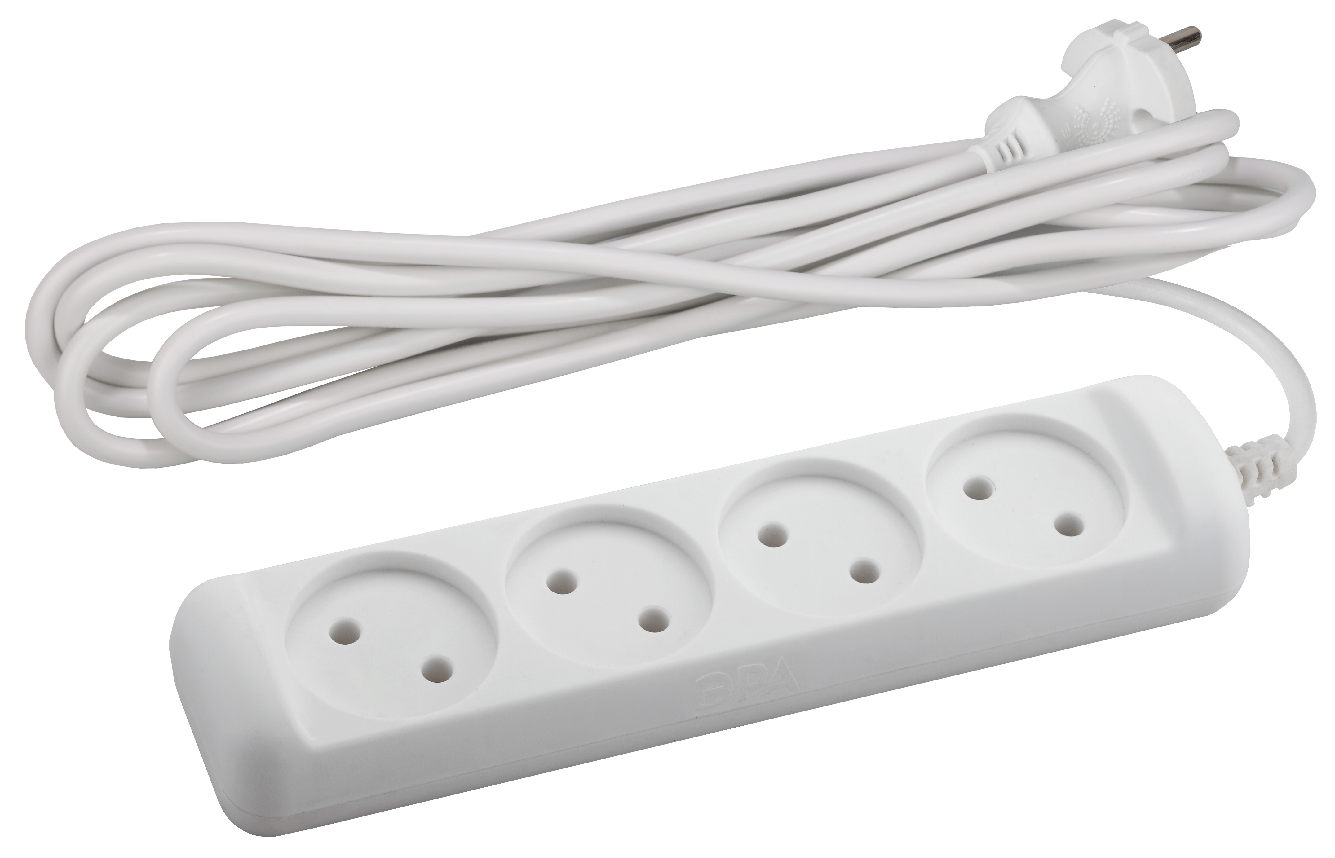 Изображение товара ЭРА Удлинитель электрический  U-4-3m-2x1 без заземления 4 розетки 3м ПВС 2x1мм2 10А