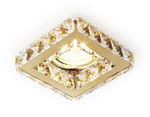 Изображение товара Ambrella Встраиваемый точечный светильник K110 CL/G золото/прозрачный хрусталь MR16