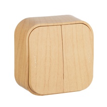 Изображение товара Legrand Quteo Сосна Выключатель 2-клавишный 10А.