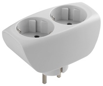 Изображение товара ЭРА Разветвитель электрический SP-2e-W на 2 розетки с заземлением со шторками 16А белый