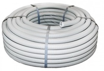 Изображение товара EKF PROxima Труба ПВХ гибкая гофр. d20мм, тяжёлая с протяжкой, 100м, цвет серый.