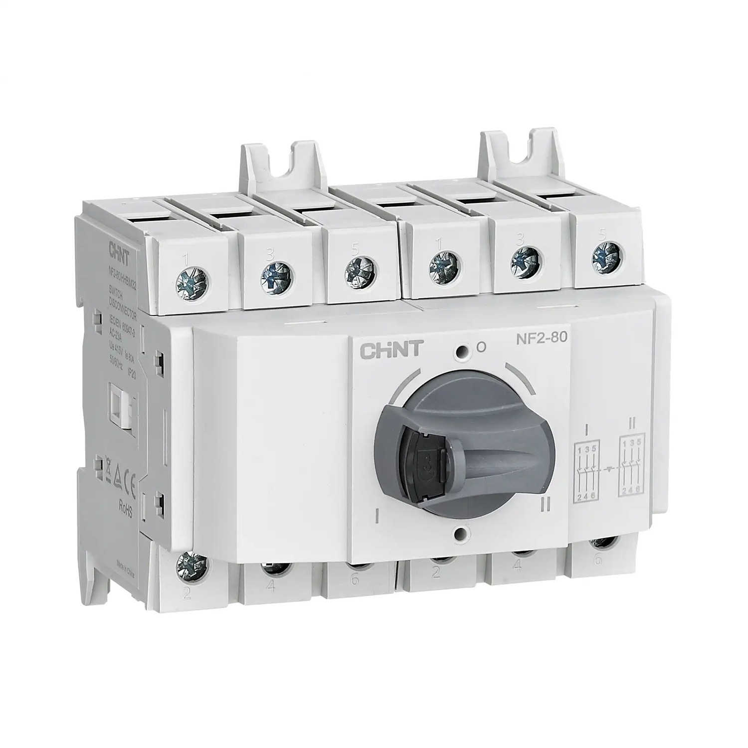 Изображение товара Выключатель-разъединитель CHINT NF2-63/HHRIM32 I-0-II 3P 63А