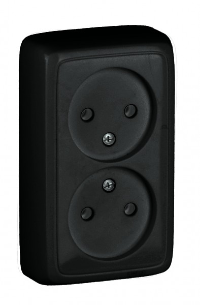 Изображение товара HEGEL РА16-143-08 розетка открытой установки (двухместная) 250 В 16 А