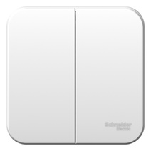 Изображение товара Systeme Electric Blanca наруж Бел Выключатель 2-клавишный 6А, 250B, монтажная пластина