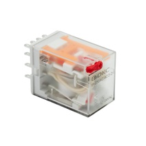 Изображение товара DKC Реле миниатюрное промышленное общего назначения, 4CO, ком. ток 6А, AgSnO2, напряжение 230V AC, опция: тест-кнопка+светодиод